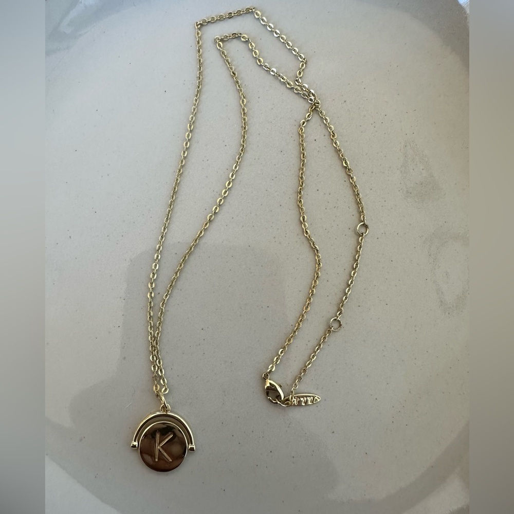 “K” Initial Pendant Necklace